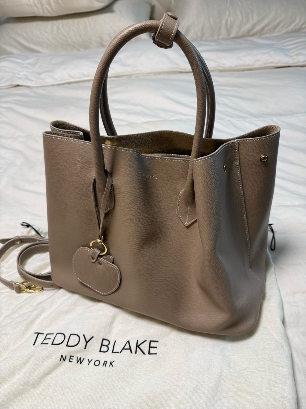 Teddy Blake Taupe Leather Tote Bag